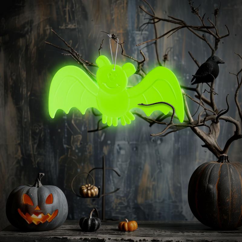 Halloween-i foszforeszkáló dekoráció - denevér - 20 x 10 cm 2 db