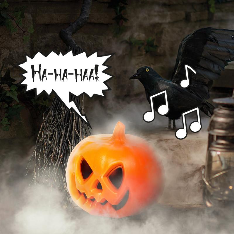 Halloween-i töklámpás - LED-del hangeffekttel