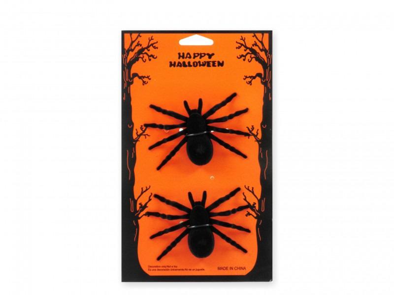 Halloween pók 2db 10x7cm bársony