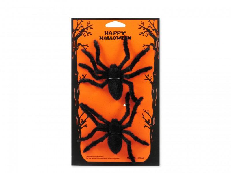 Halloween szőrös pók 2db 12cm