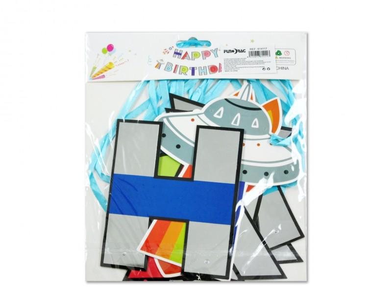 Happy Birthday banner űrhajós