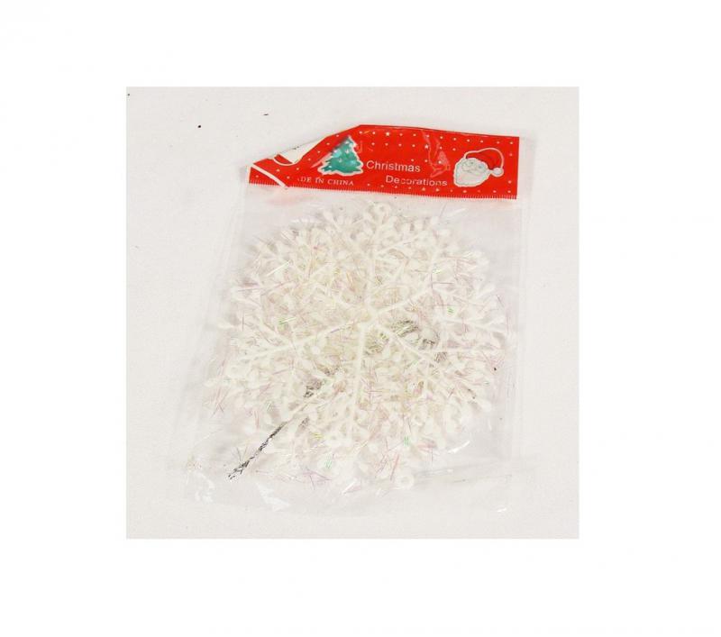 Hópehely 10cm S méretű 4db/csomag fehér