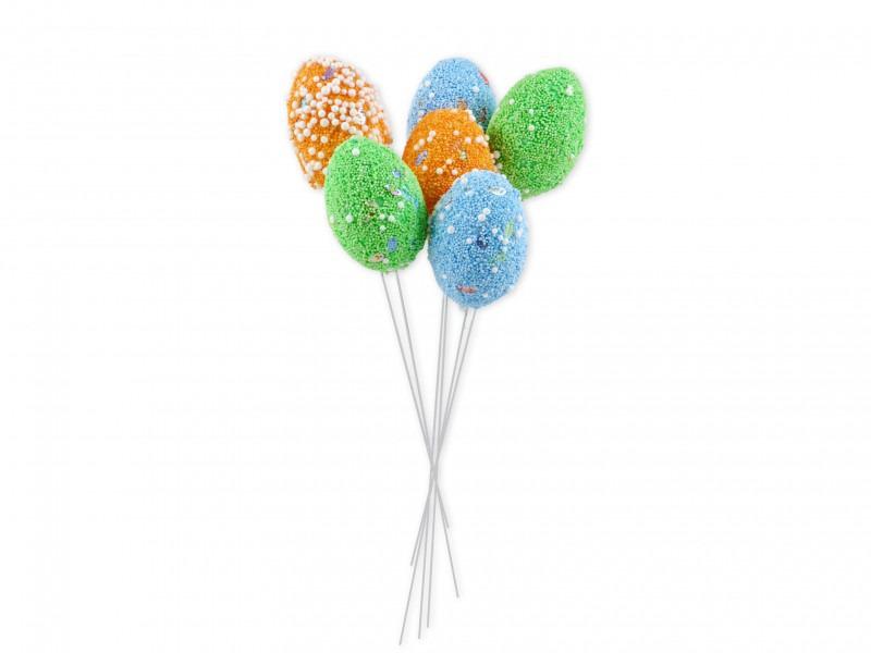 Húsvéti tojás pálcás 6db 22cm