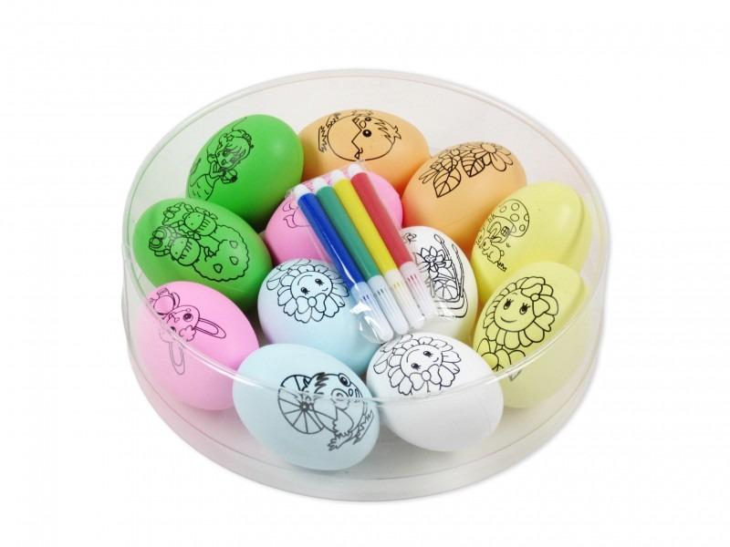 Húsvéti tojás színező filctollal 12+4db 6cm kerek