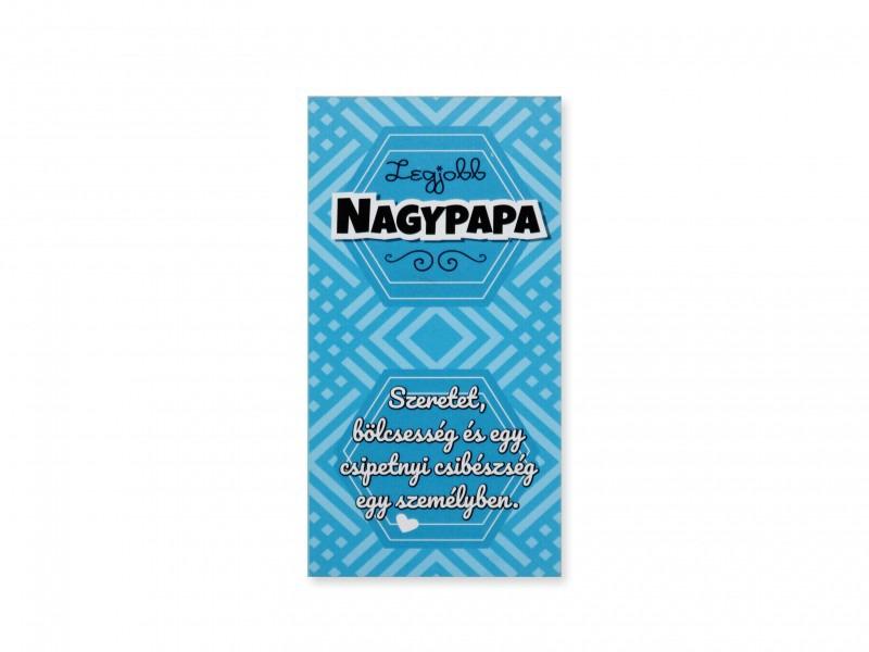 Hűtőmágnes – Legjobb Nagypapa, 7,5×14 cm
