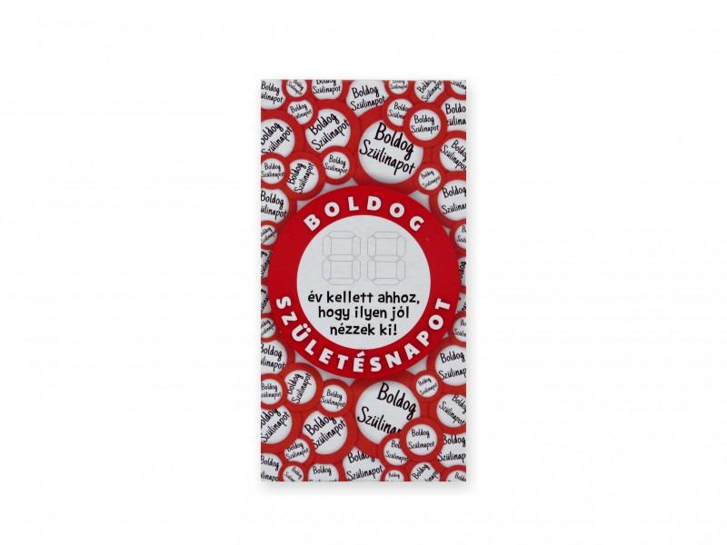 Hűtőmágnes Boldog Születésnapot számozható 7x13,5cm