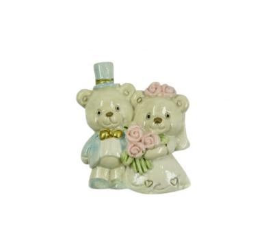 Hűtőmágnes esküvői macipár 5cm