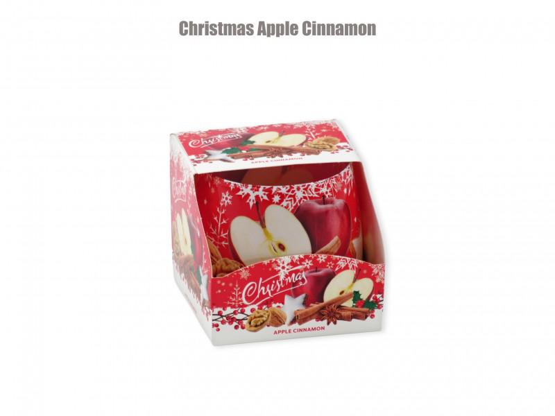 Illatgyertya pohárban Christmas Apple Cinnamon 100g 8043