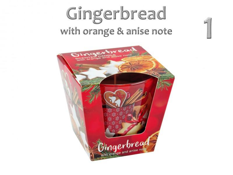 Illatgyertya pohárban Gingerbread 9cm