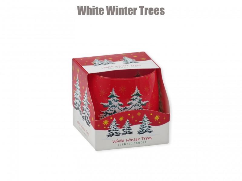 Illatgyertya pohárban White Winter Trees 100g