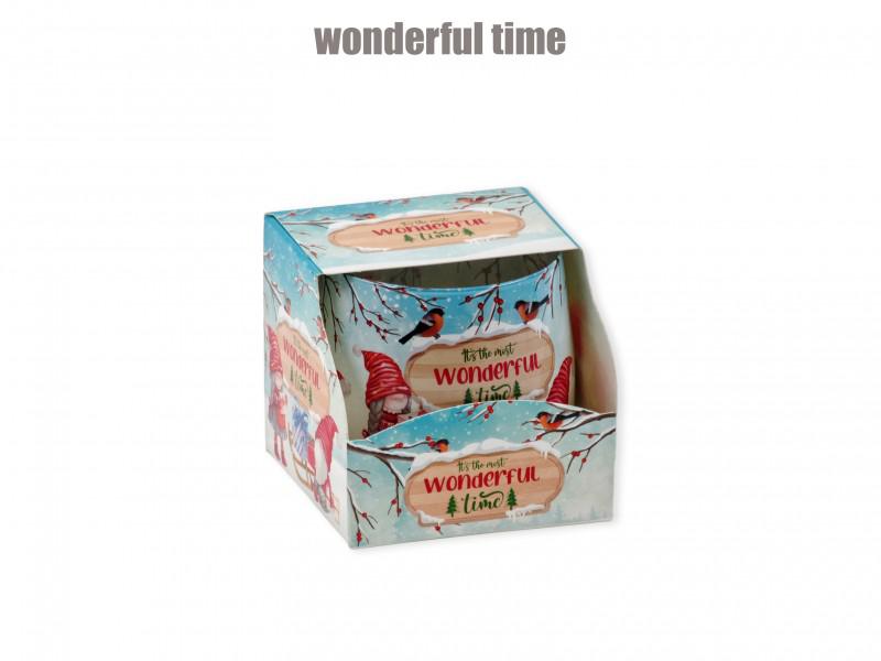 Illatgyertya pohárban Wonderful Time 100g