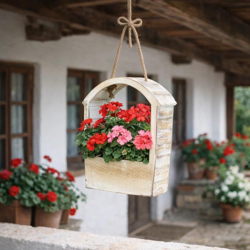 Íves tetejű zsinóros virágtató 28x22x11cm