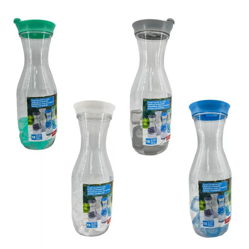 Kancsó jégkockával 1L 12db jégkocka PP/PET 4 színben