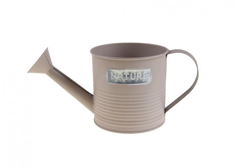 Kanna fém 10.5*H10.5cm nature felirattal púder