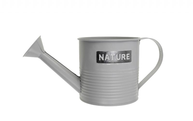 Kanna fém 10.5*H10.5cm nature felirattal szürke