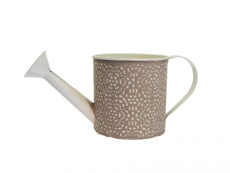 Kanna fém 10.5*H10.5cm virág mintás rózsaszín