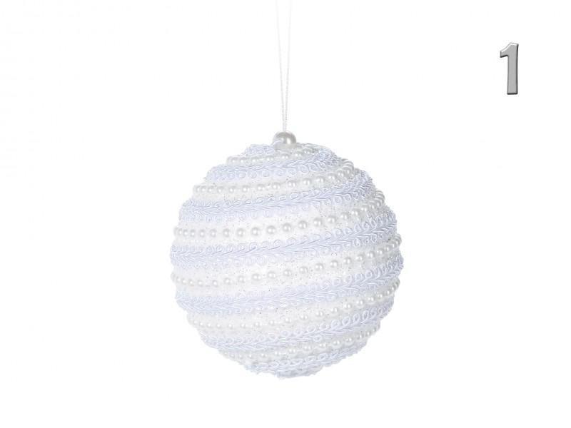 Karácsonyfadísz gömb glitter 8cm CAA005900 4f