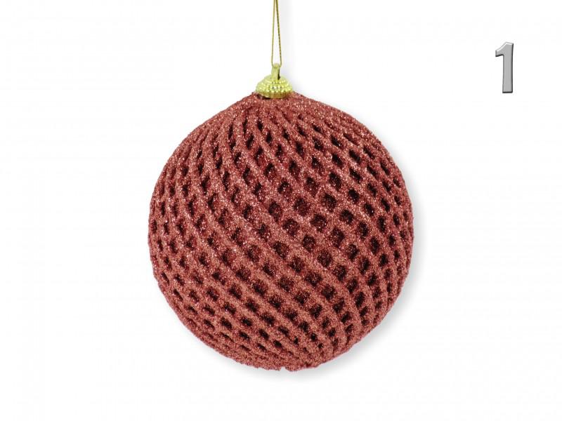 Karácsonyfadísz gömb glitteres 10cm CAA126500 2f