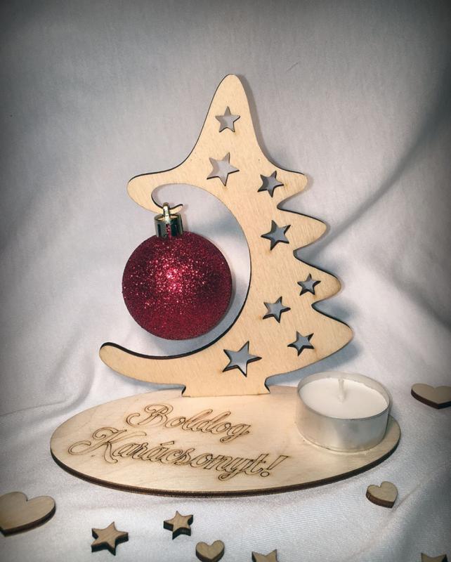 Karácsonyi Asztali Dekorációk 15 cm x 15 cm - Boldog Karácsonyt – Karácsonyi ajándékok