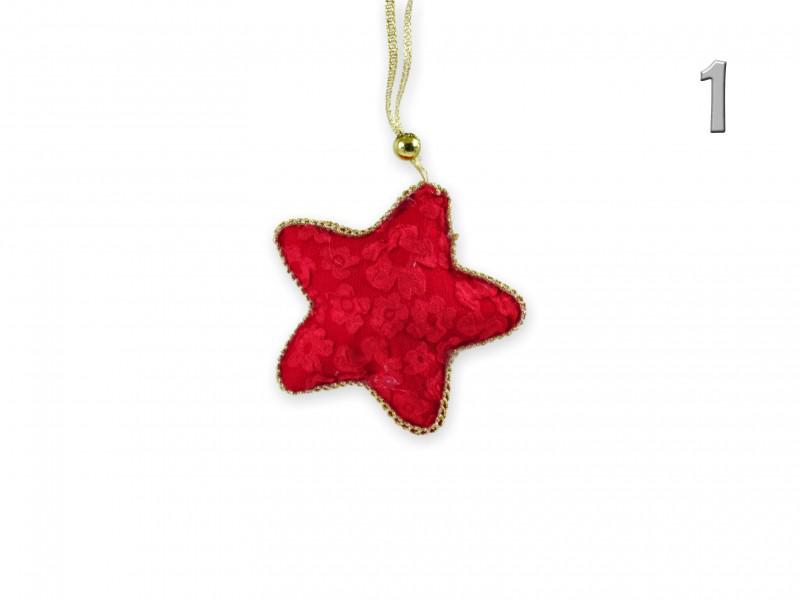 Karácsonyi dísz piros/arany 7cm 068365 4f