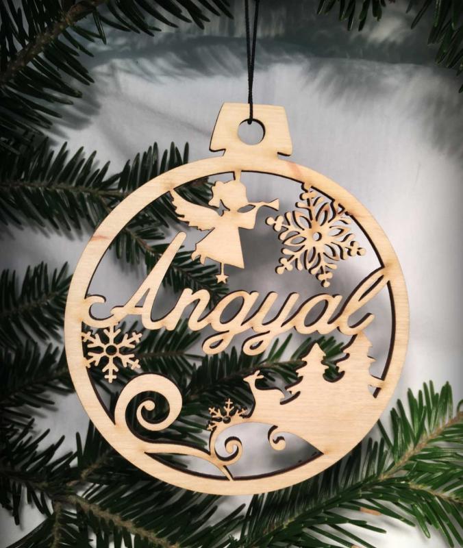 Karácsonyi Díszgömb - Angyal – Karácsonyfa dísz – Karácsonyi ajándék