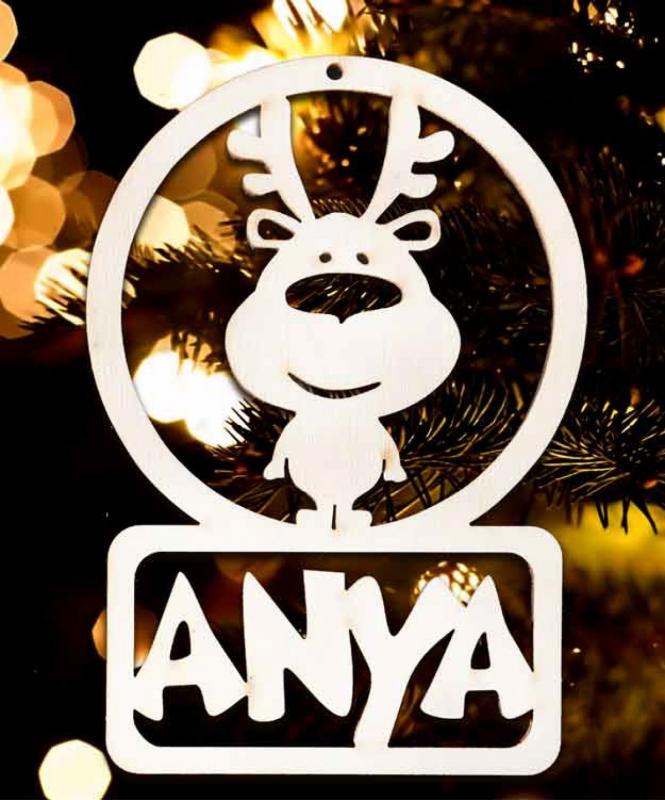 Karácsonyi Díszgömb - Anya Rénszarvas – Karácsonyfa díszek – Karácsonyi ajándék ötletek