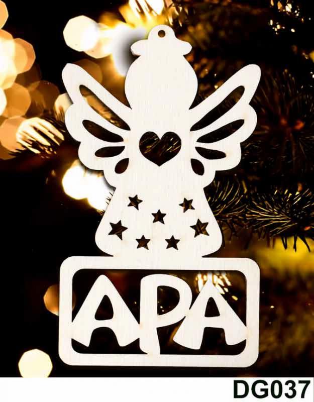 Karácsonyi Díszgömb - Apa Angyal – Karácsonyfa díszek – Karácsonyi ajándék ötletek