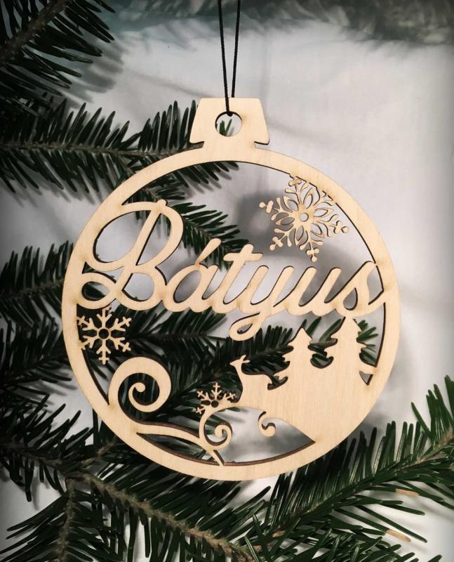 Karácsonyi Díszgömb - Bátyus – Karácsonyfa dísz – Karácsonyi ajándék