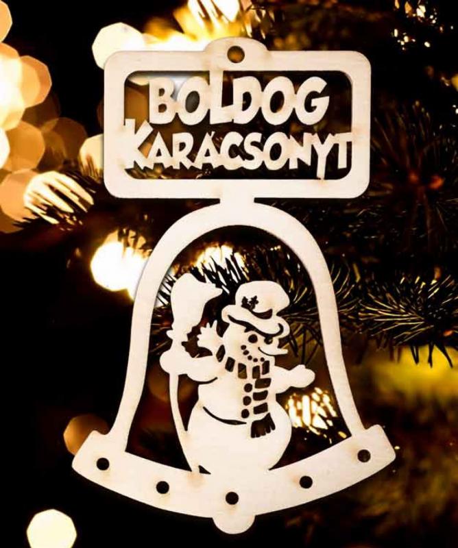 Karácsonyi Díszgömb - Boldog Karácsonyt Csengő – Karácsonyfa díszek – Karácsonyi ajándék ötletek