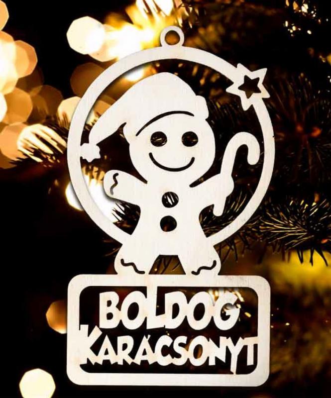 Karácsonyi Díszgömb - Boldog Karácsonyt Mézi – Karácsonyfa díszek – Karácsonyi ajándék ötletek