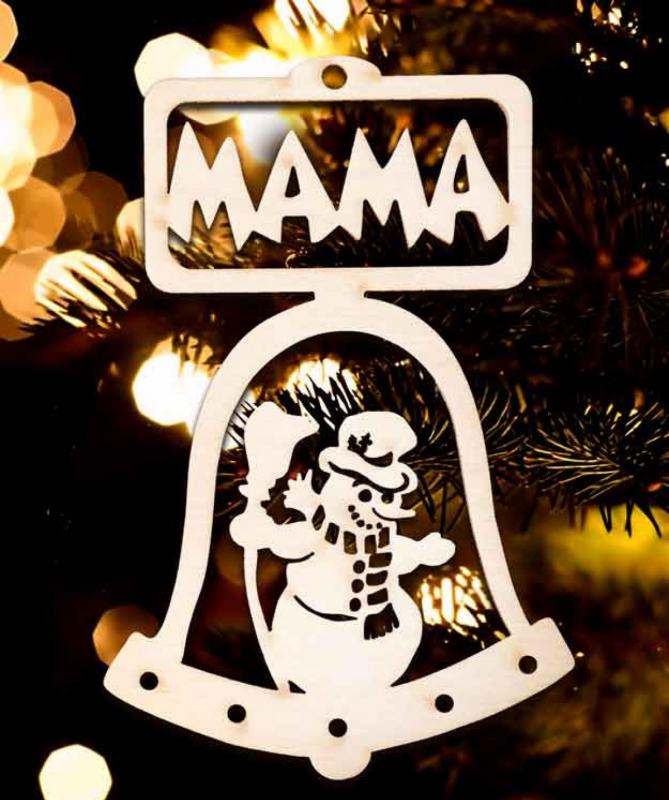 Karácsonyi Díszgömb - Mama Csengő – Karácsonyfa dísz – Karácsonyi ajándék