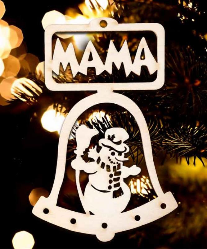Karácsonyi Díszgömb - Mama Csengő – Karácsonyfa dísz – Karácsonyi ajándék
