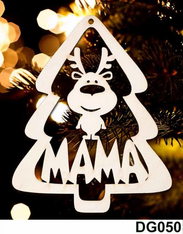 Karácsonyi Díszgömb - Mama Fenyő - Karácsonyfa dísz – Karácsonyi ajándék