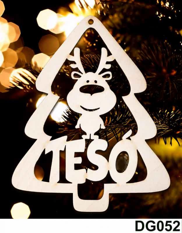 Karácsonyi Díszgömb - Tesó Fenyő - Karácsonyfa dísz – Karácsonyi ajándék