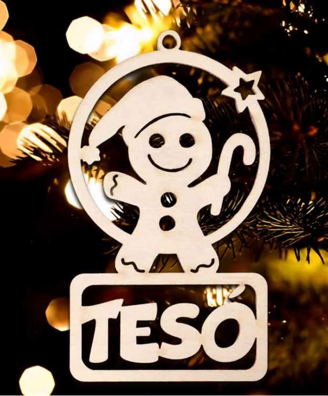 Karácsonyi Díszgömb - Tesó Mézi – Karácsonyfa dísz – Karácsonyi ajándék