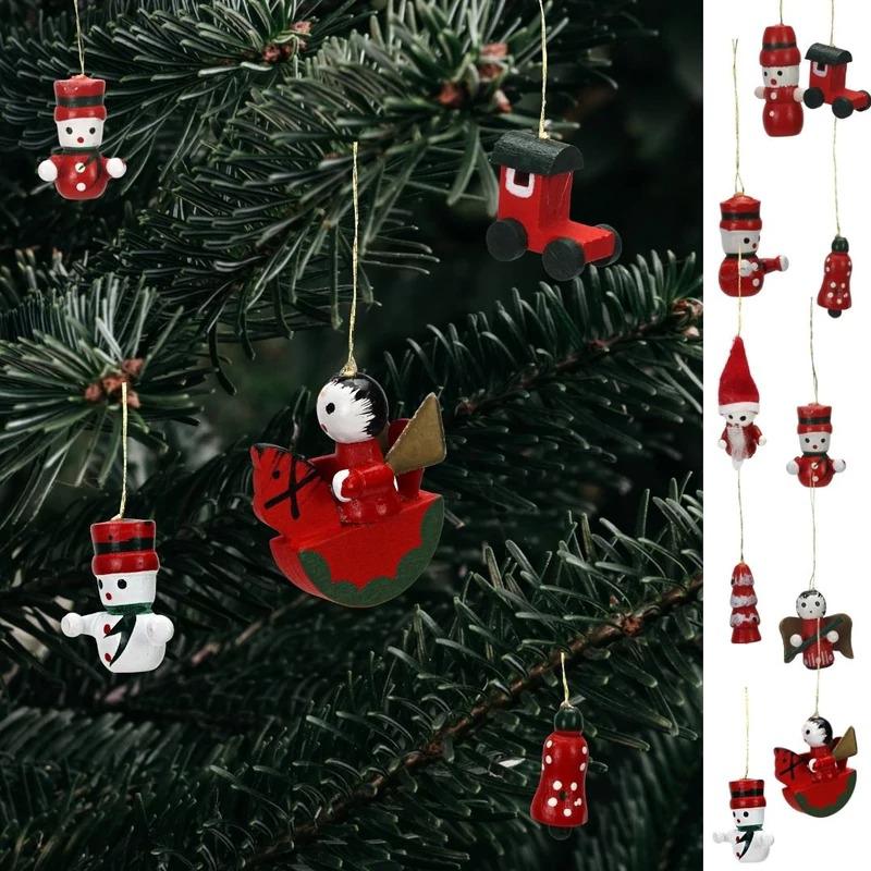 Karácsonyi fa figurák 10db/doboz