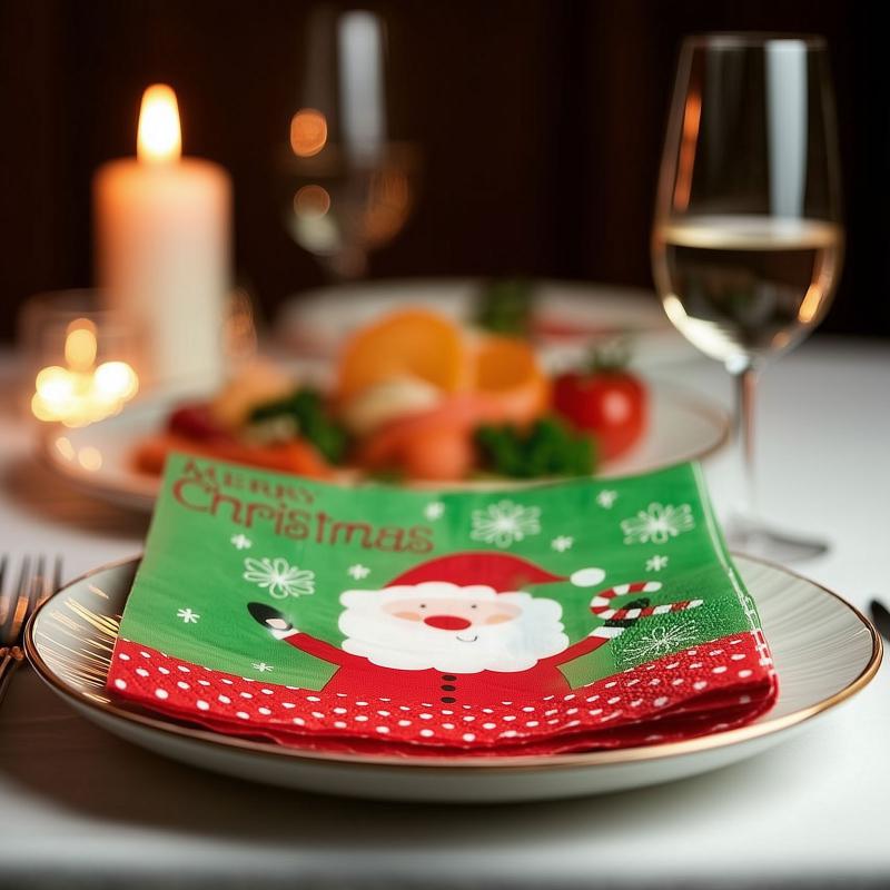 Karácsonyi papírszalvéta - Mikulás - 33 x 33 cm - 16 db / csomag