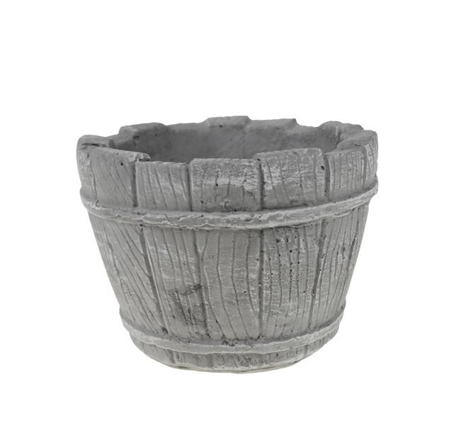 Kaspó cement dézsa D12 H11 szürke