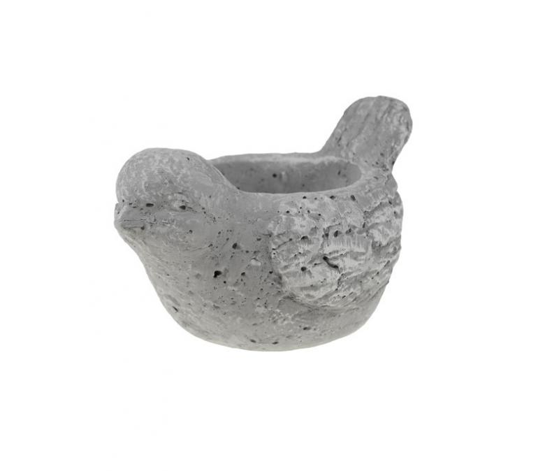 Kaspó galamb cement D9 H9 szürke