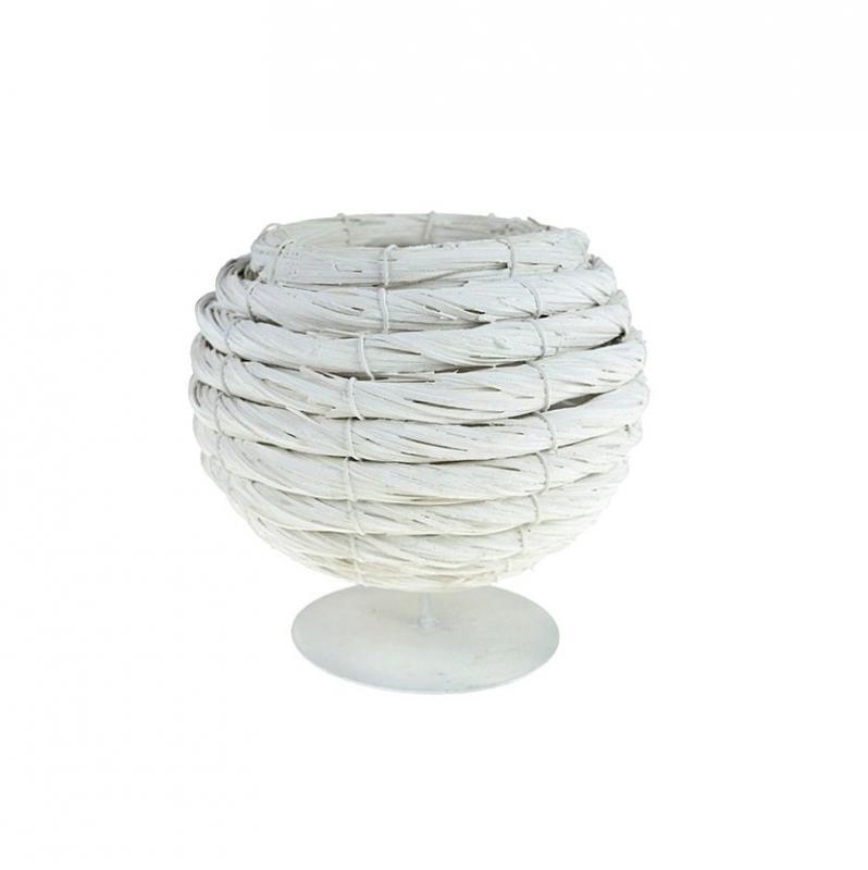 Kaspó háncs gömb fehér