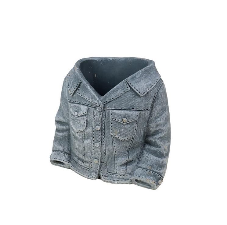 Kaspó kő16x9.5x14.5cm kabát forma kék