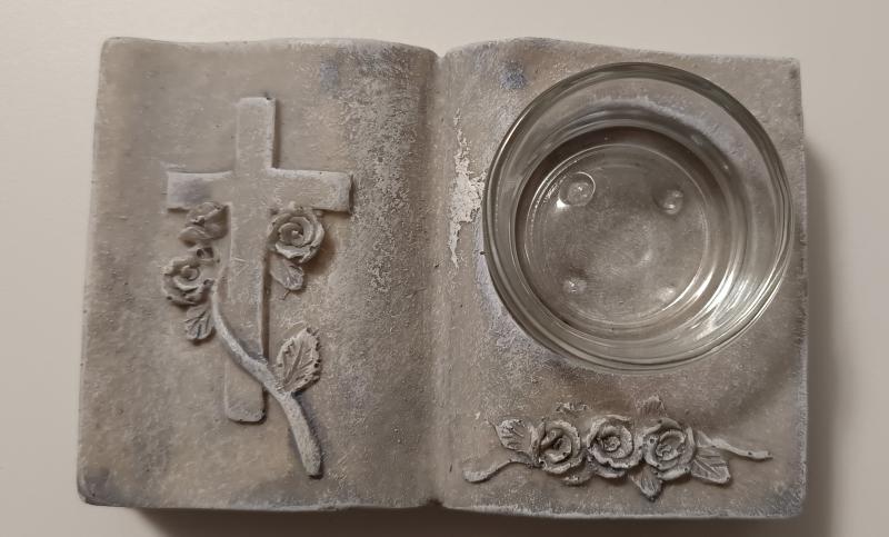 Kegyeleti könyv mécsestartós 12x7,5x4 cm
