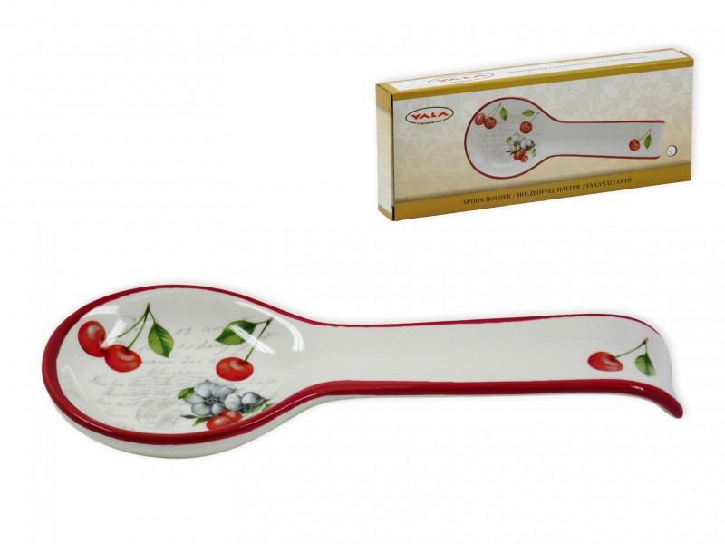 Kerámia fakanáltartó – cseresznye mintával