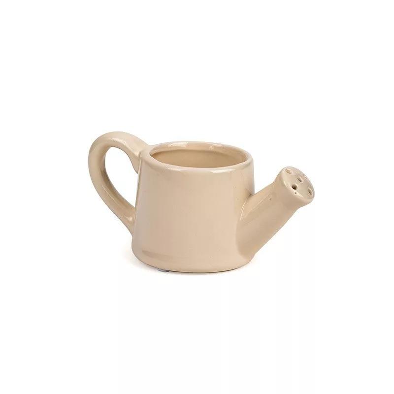 Kerámia locsoló kanna krém 7,3x7cm