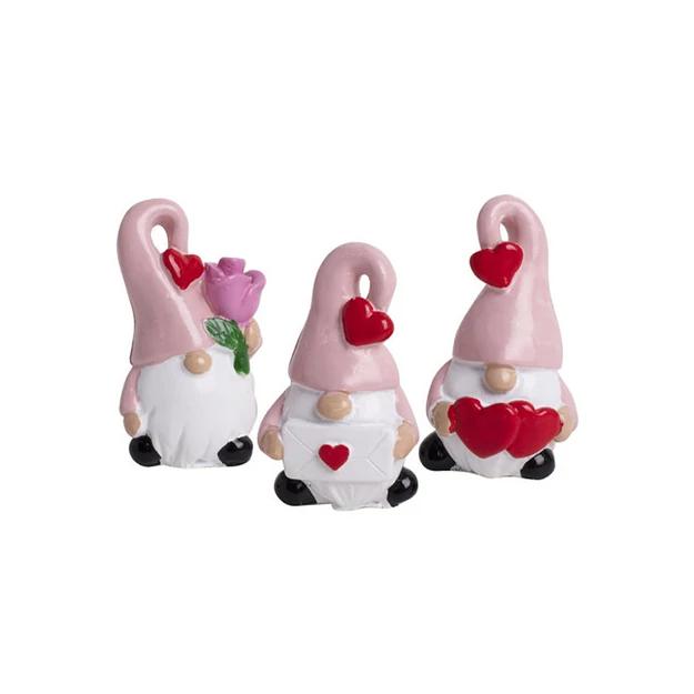 Kerámia orrmanó 3db +szív rózsaszín 2,3x4,2cm szett