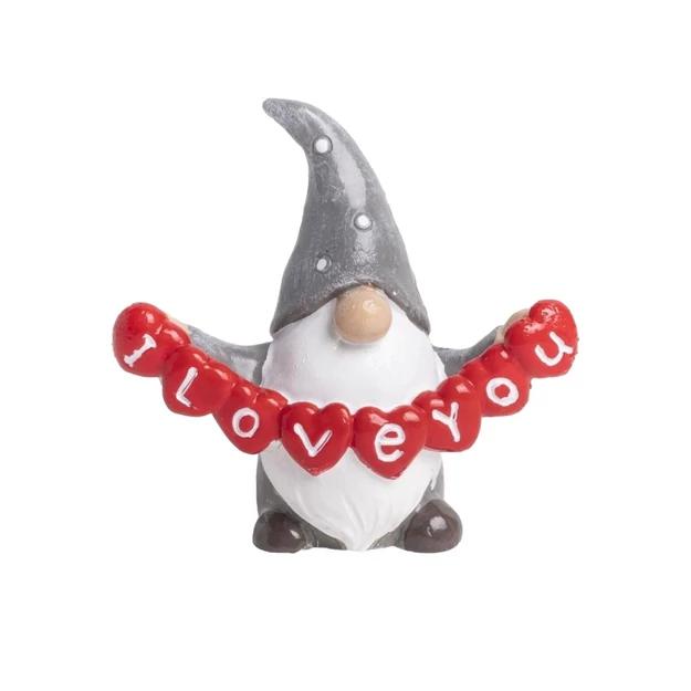 Kerámia orrmanó+szívlánc szürke 6x5,8cm