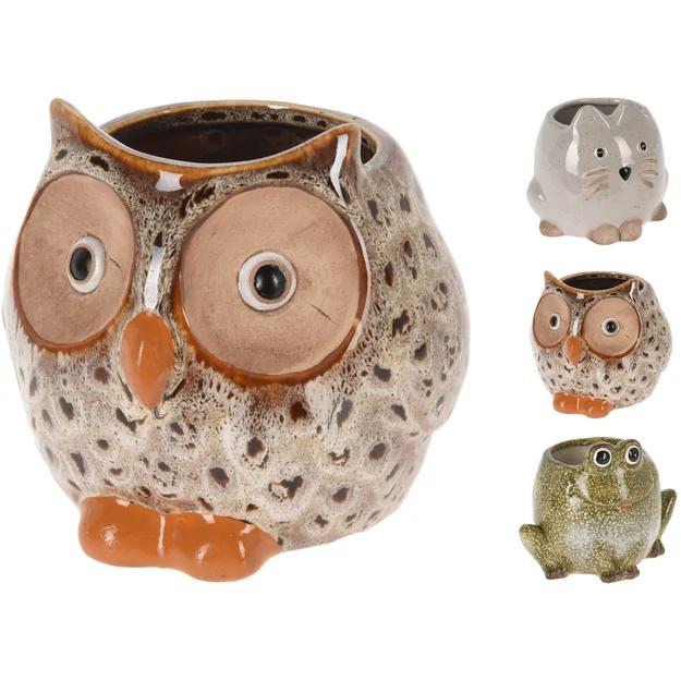 Kerámia virágtartó 3 féle, választható 9,5x12cm