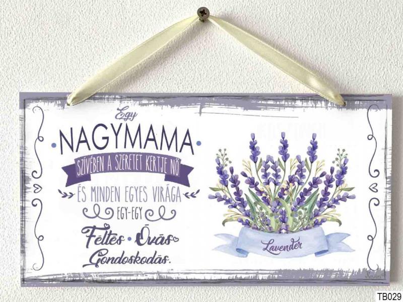 Kicsi Dekor Tábla - Egy nagymama szívében - Ajándék nagymamának