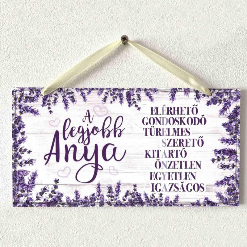 Kicsi Dekor Tábla - Legjobb anya édesanya - Ajándék anyáknak