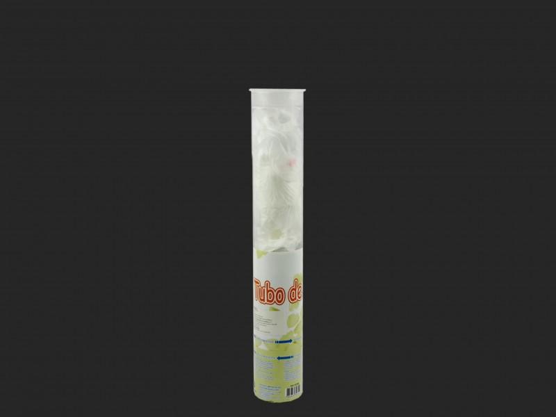 Konfetti kilövő fehér rózsaszirom 28cm